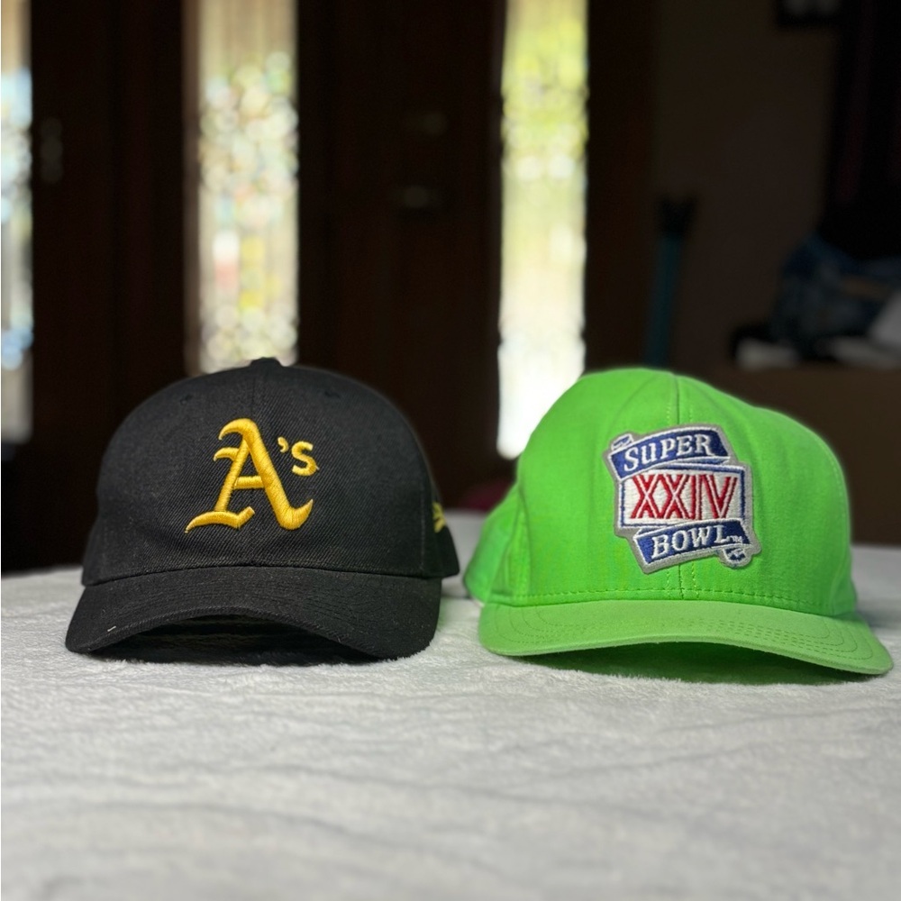 Black and Green Baseball Caps